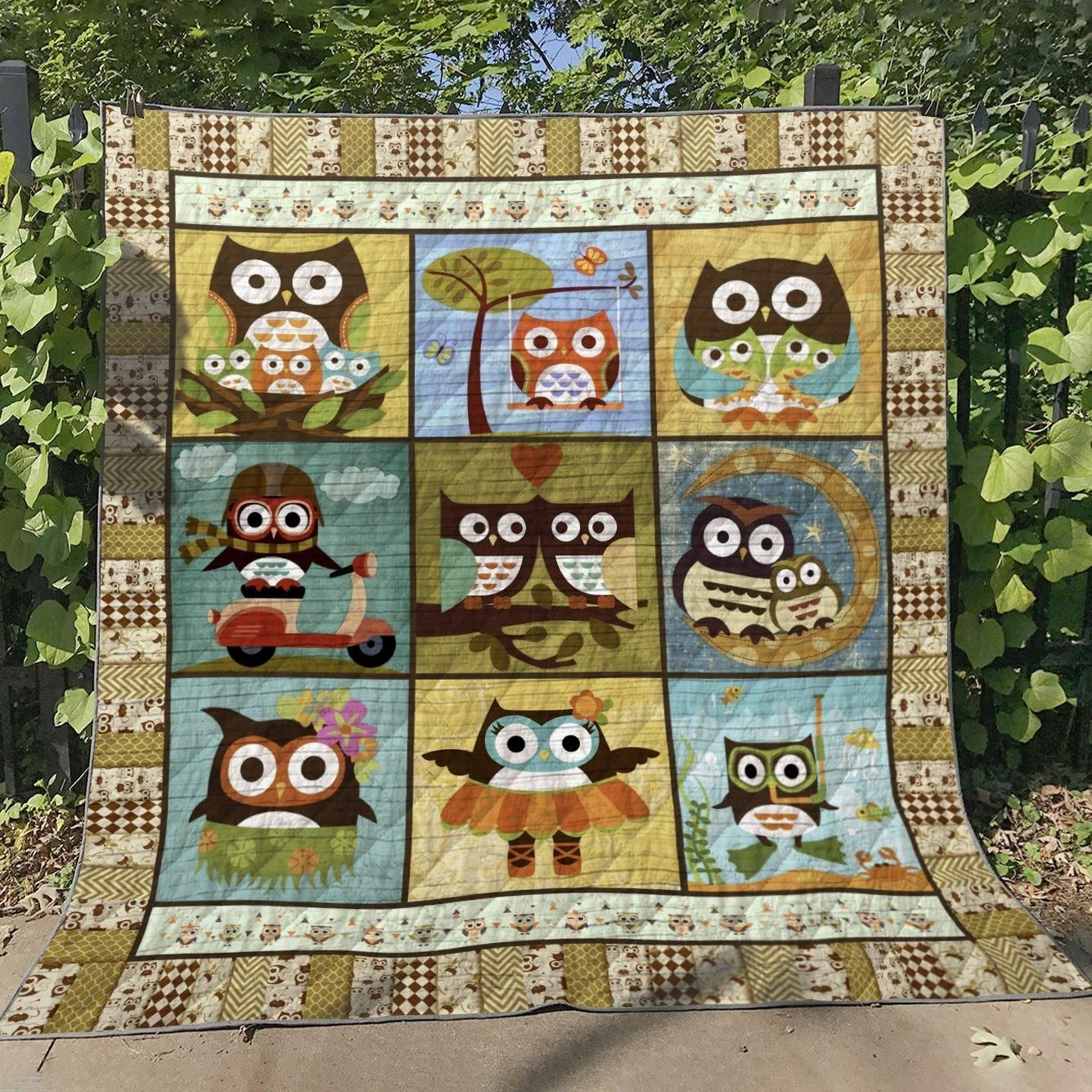 Ltr1211 Owl Two Owls Quilt Dhc16122450Dd