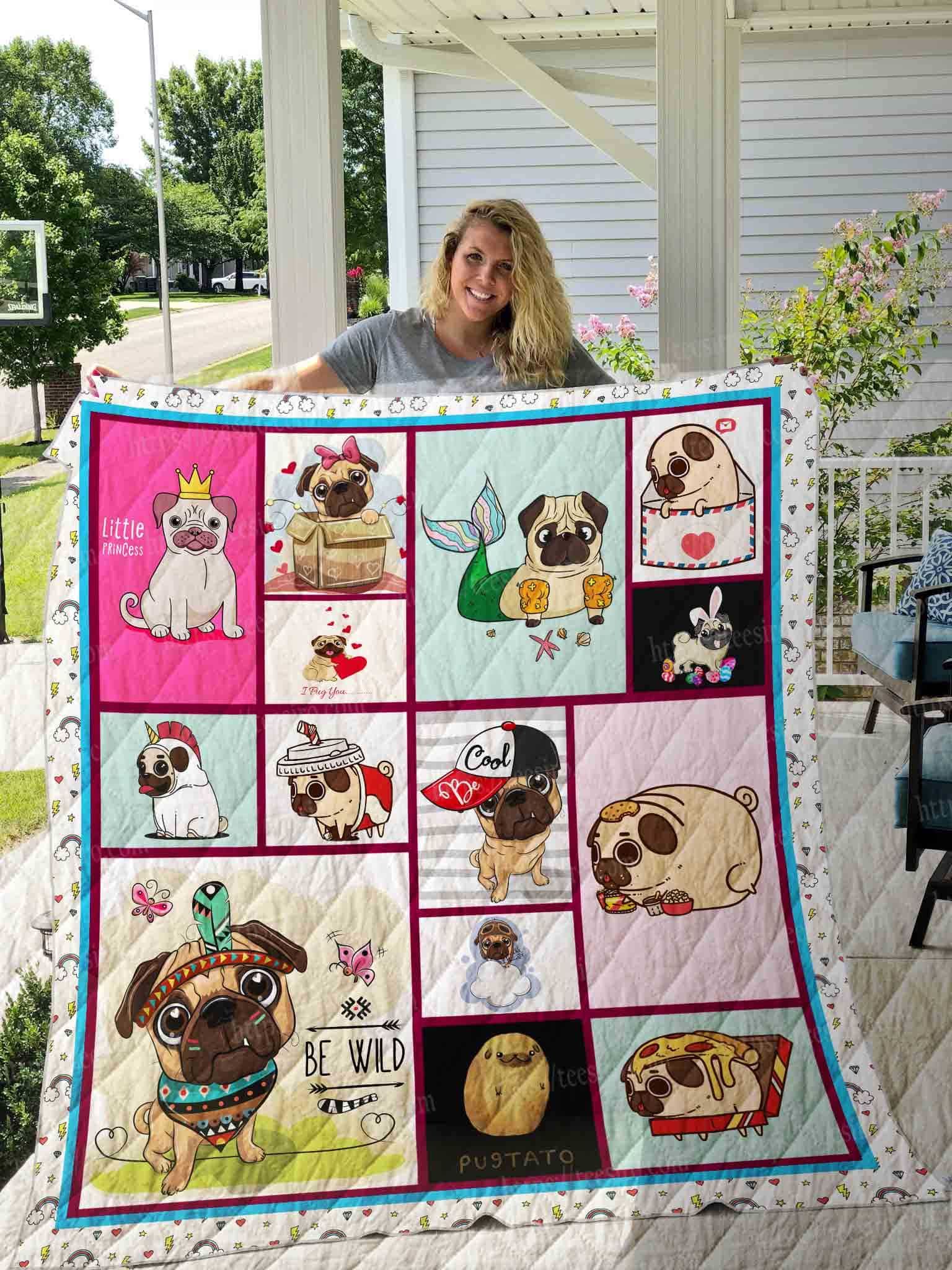 Ltr1212 Pug Pug Save My Soul 1212 Quilt Dhc16121941Dd