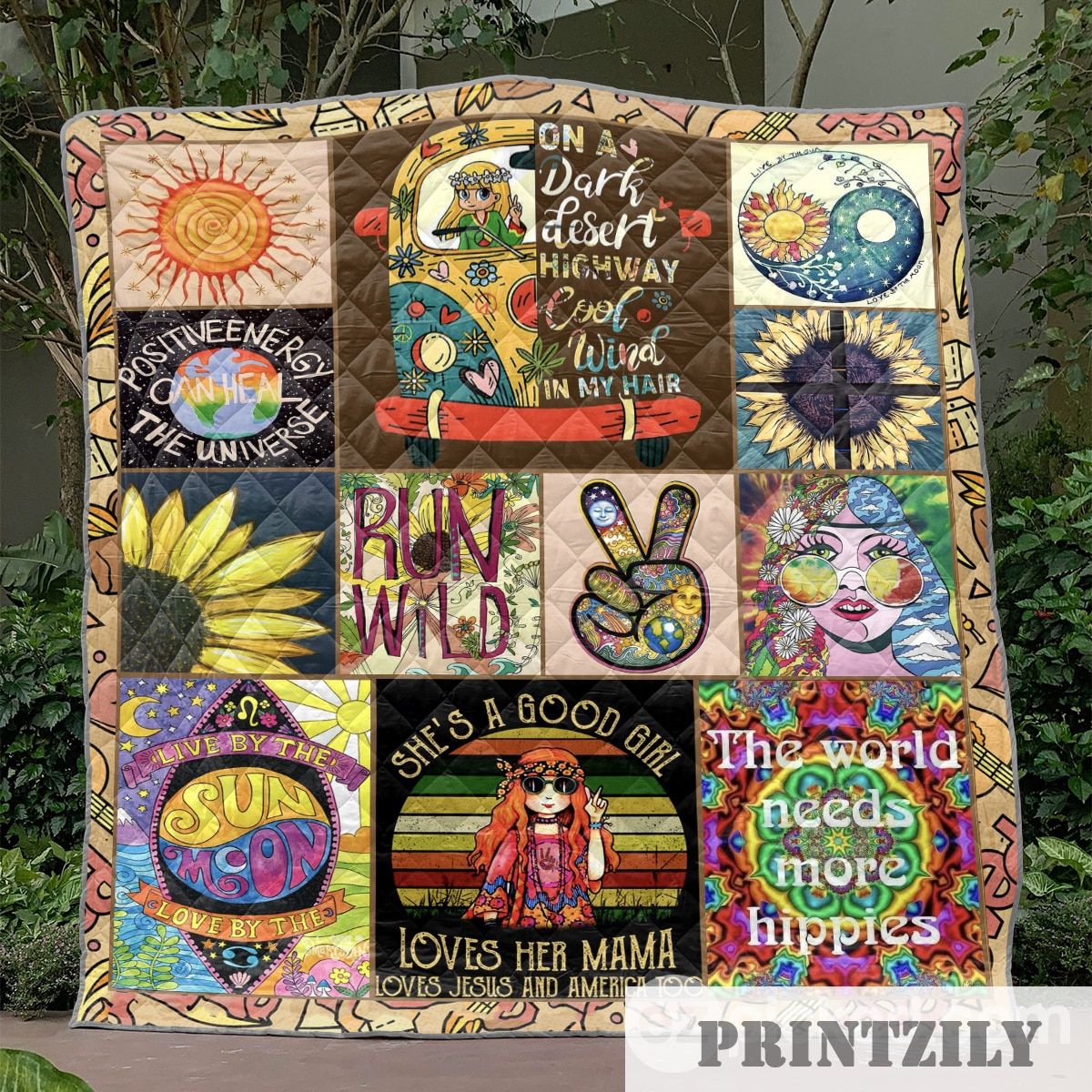 Ltr1308 Hippie She S A Good Girl Quilt Dhc16123774Dd