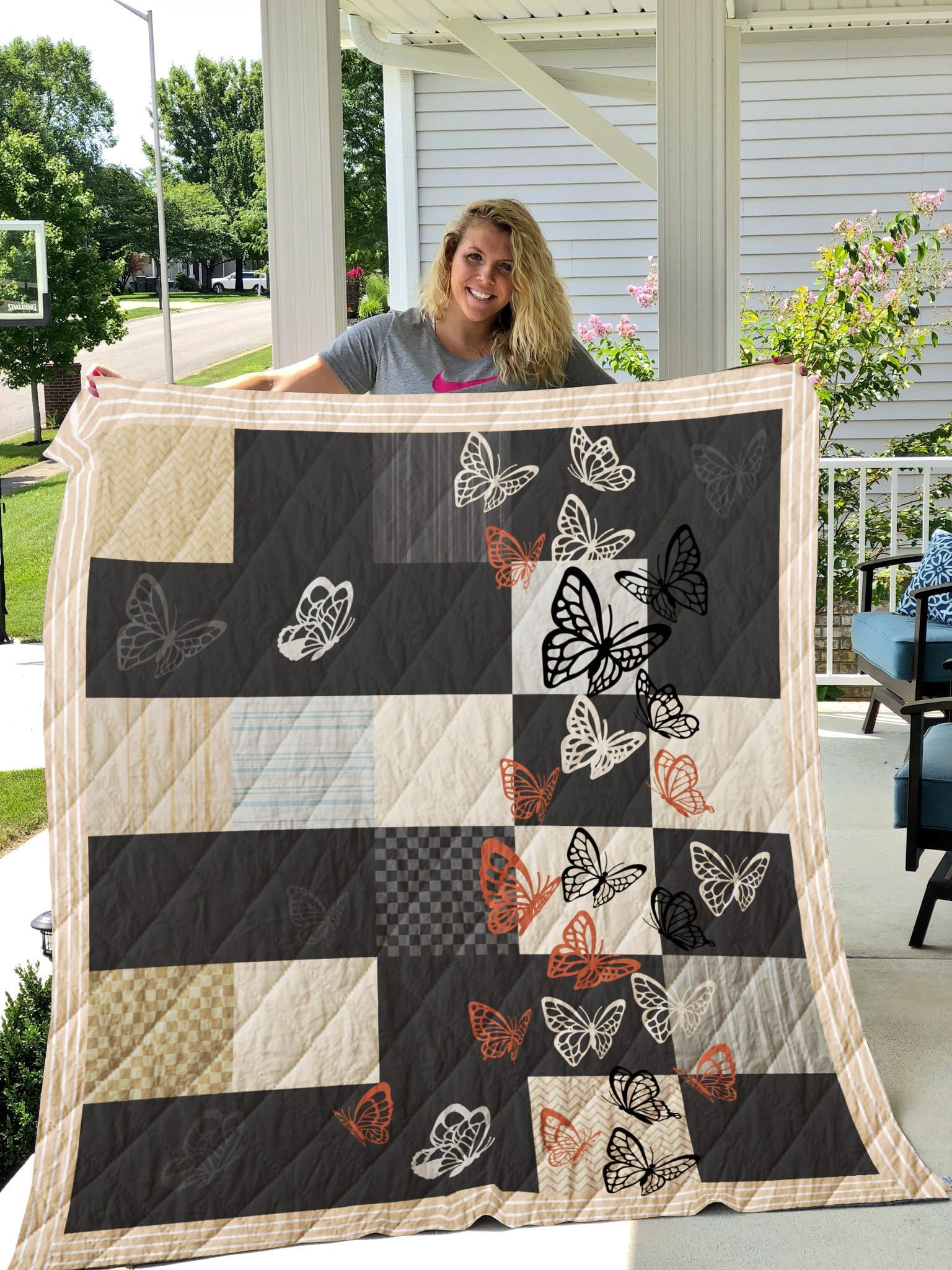 Ltr1309 Butterfly Grey Butterfly Quilt Dhc16123359Dd