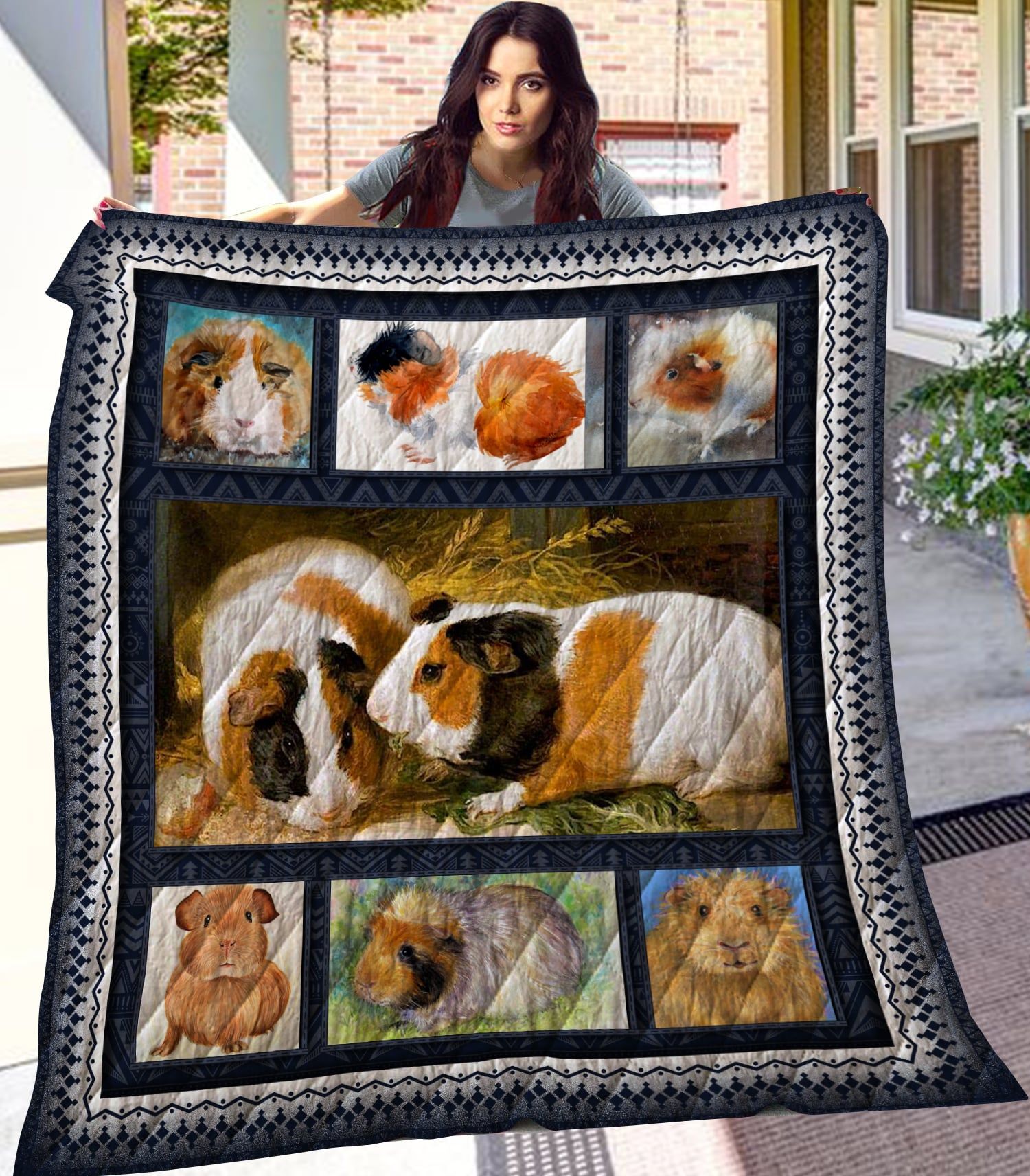 Ltr1311 Guinea Pig Cute Guinea Pig 1311 Quilt Dhc16124023Dd
