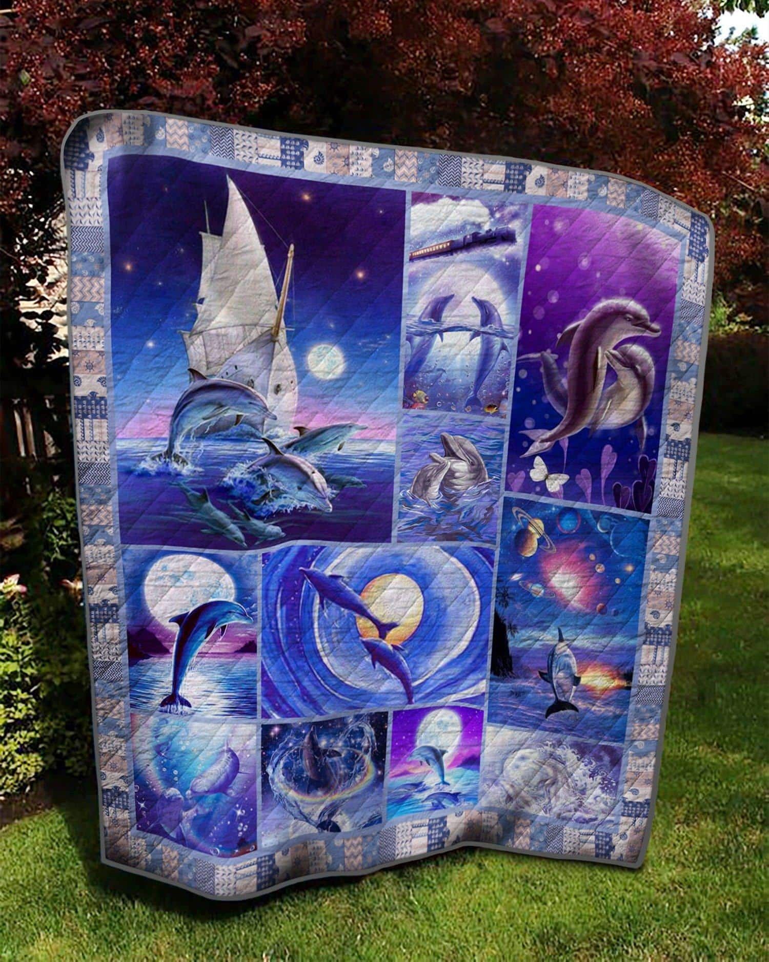 Ltr1811 Dolphin Dolphin As Friend Quilt Dhc16123793Dd