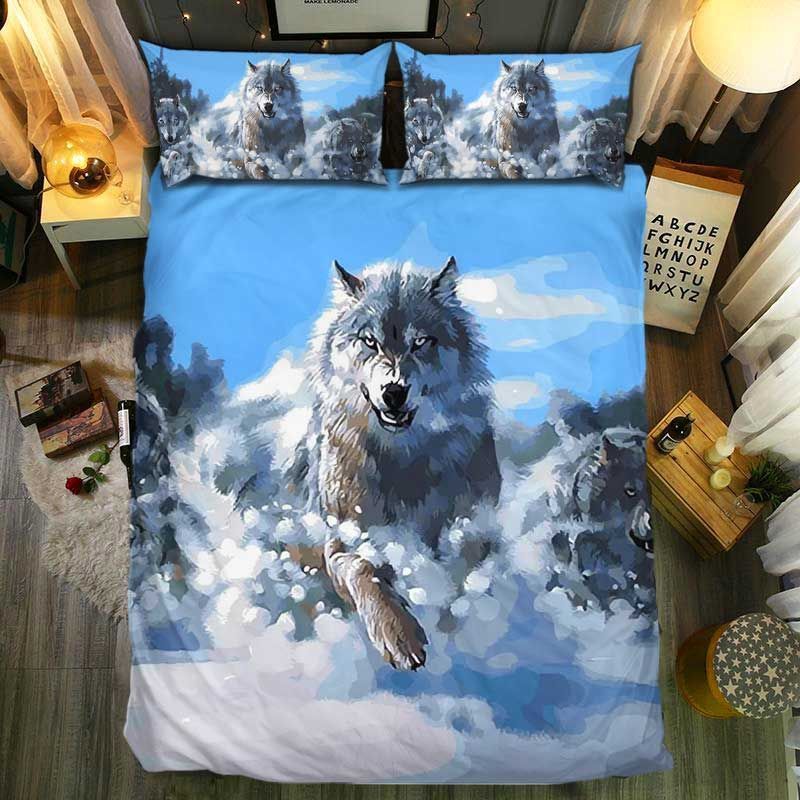 Ltr2011 Wolf Snow Wolf Bedding Set