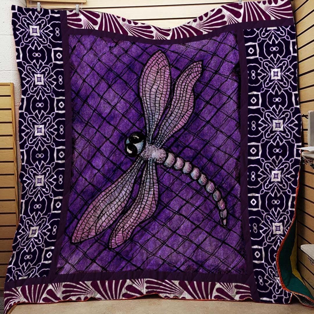 Ltr2106 Dragonfly Purple Dragonfly Bl Quilt Christmas Gift Dhc16122882Dd