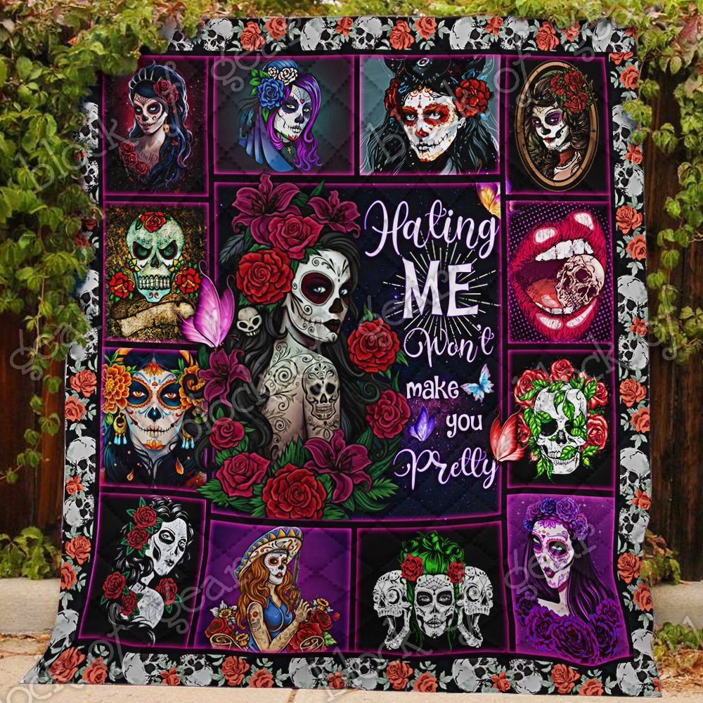 Ltr2511 Sugar Skull Hate Me Quilt Dhc16122405Dd