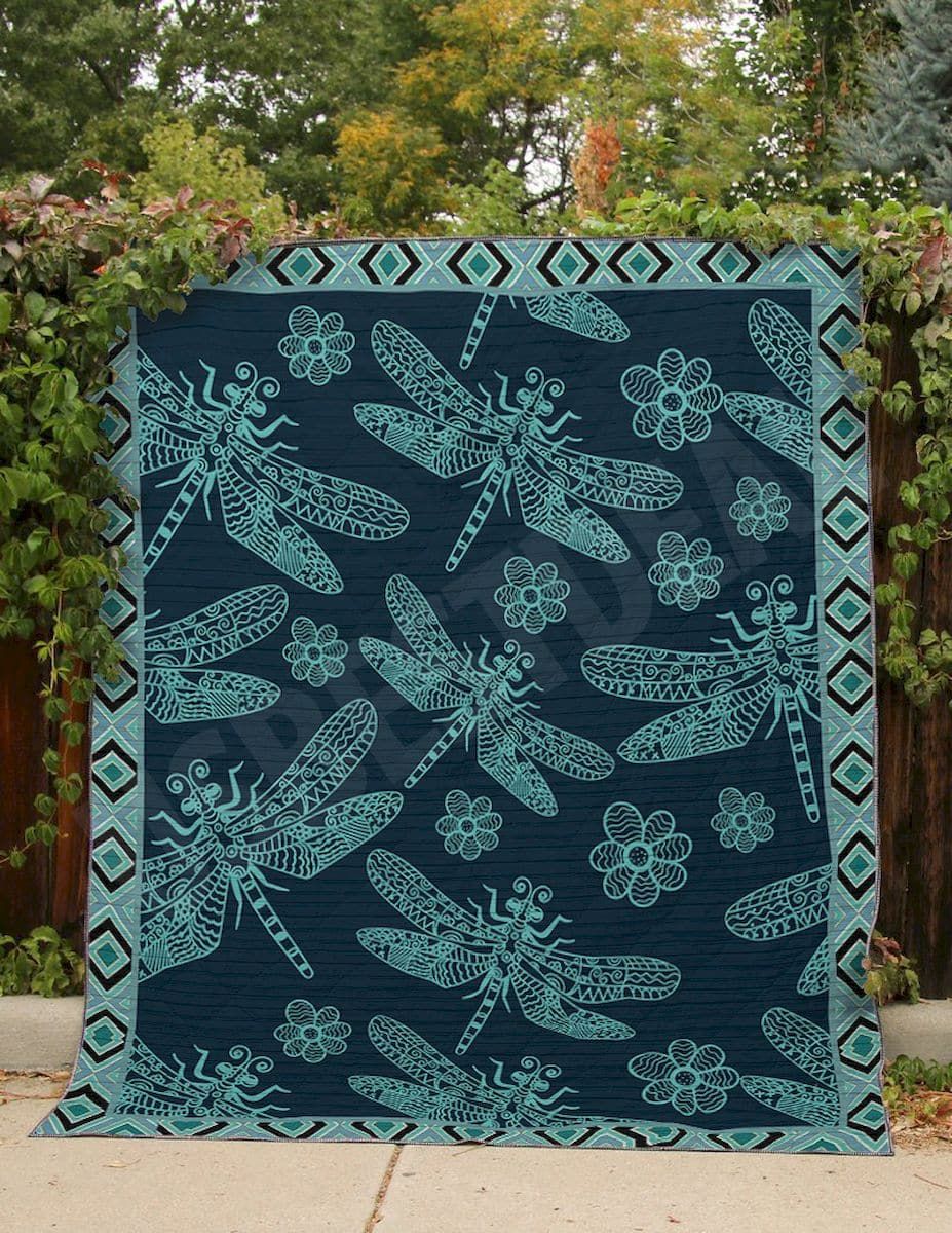 Ltr2606 Dragonfly Freedom Dream Bl Quilt Christmas Gift Dhc16122875Dd