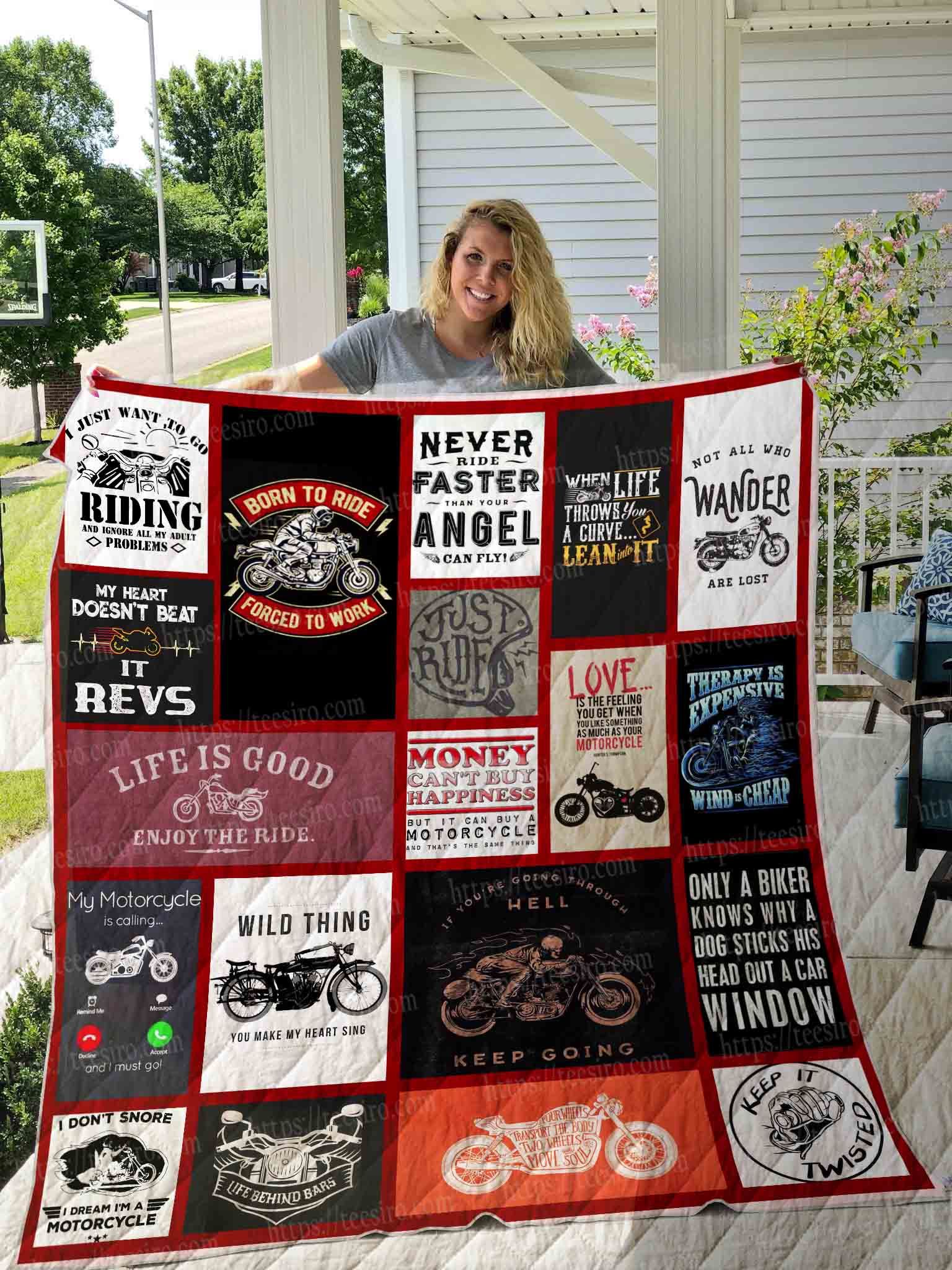 Ltr2609 Motorcycles Wild Things Quilt Dhc16123171Dd