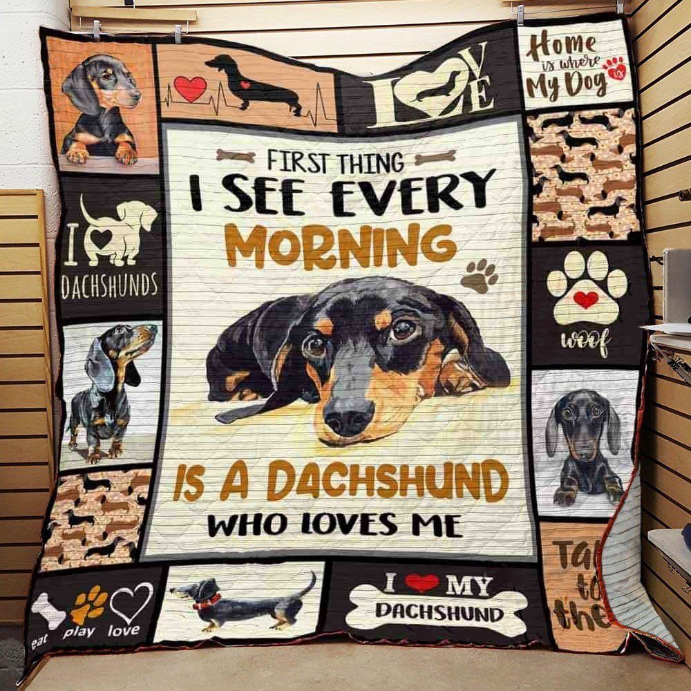 Ltr2711 Dachshund Something Special Quilt Dhc16122326Dd