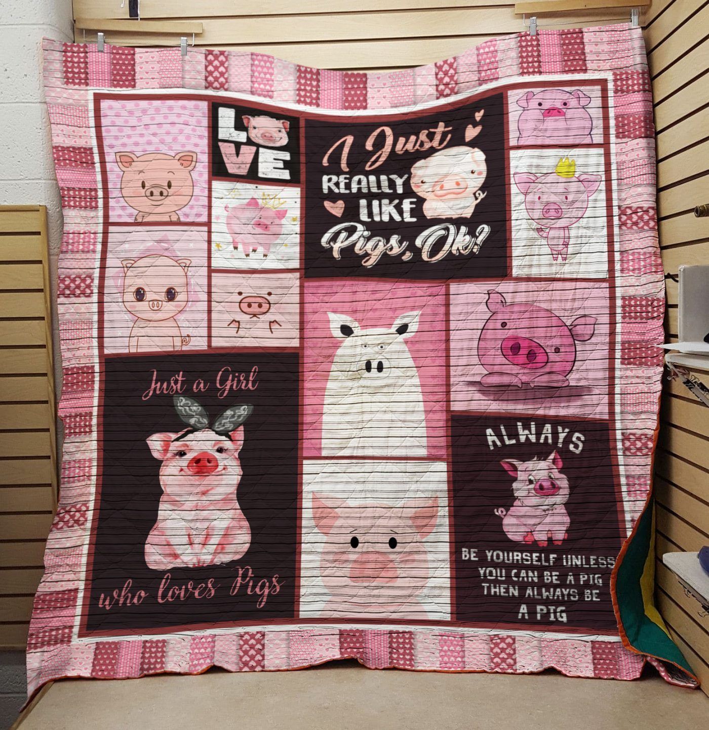 Ltr2711 Pig Call Me My Babe Quilt Dhc16122313Dd