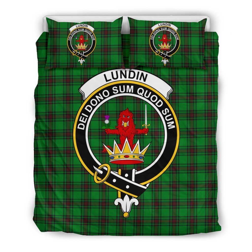 Lundin Clan Badge Tartan Bedding Set