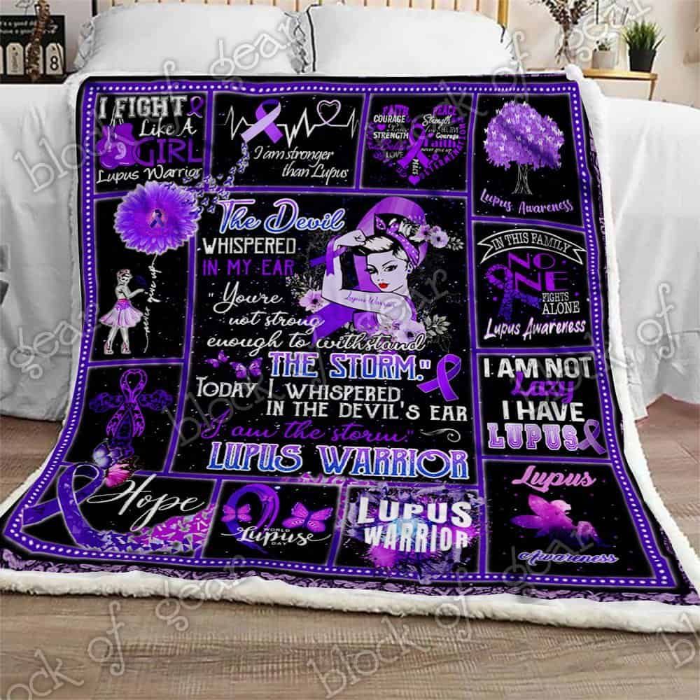 Lupus Warrior I Am The Storm Sherpa Fleece Blanket