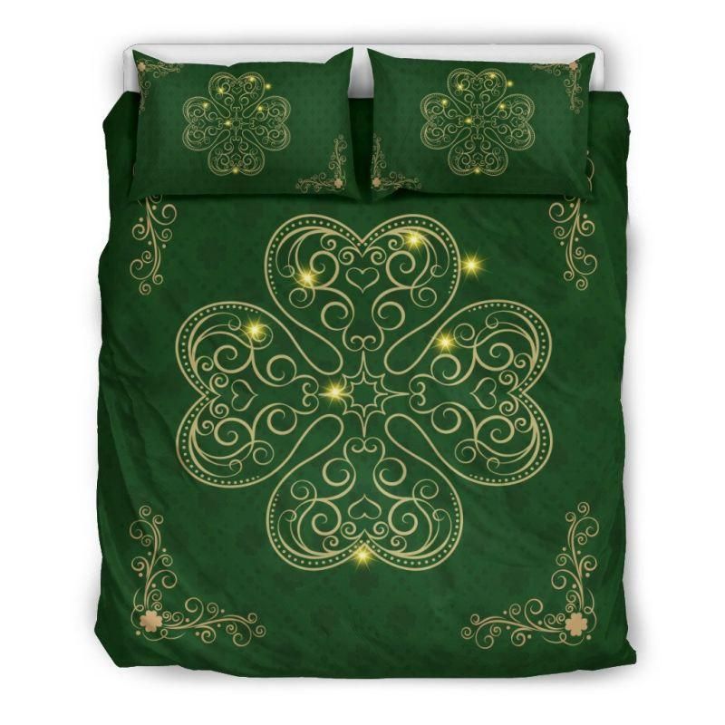 Luxurious Clover Royalty Shamrock St. Patrick’s Day Bedding Set