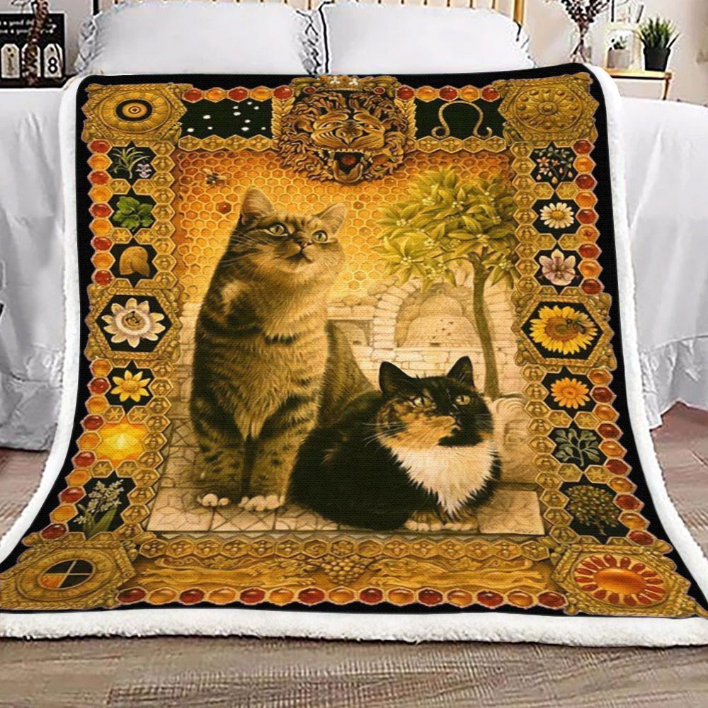 Luxury Cat Sherpa Fleece Blanket