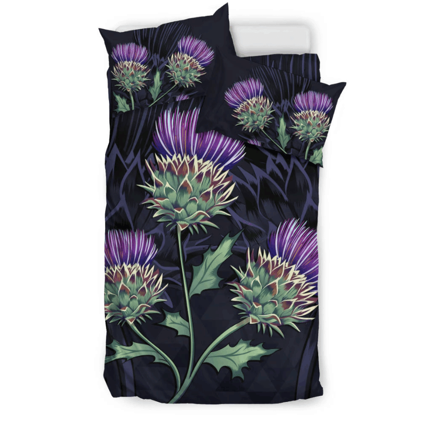Luxury Purple Thistle   Scotland Bedding Set