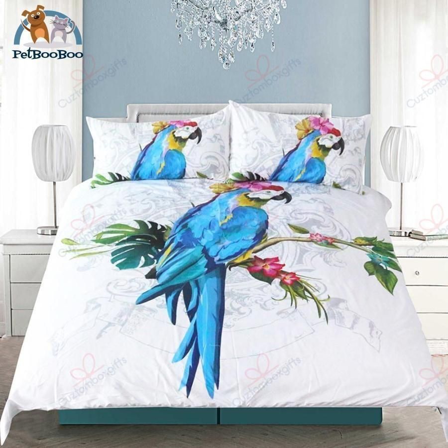Macaw Floral Bird Printed Bedding Set