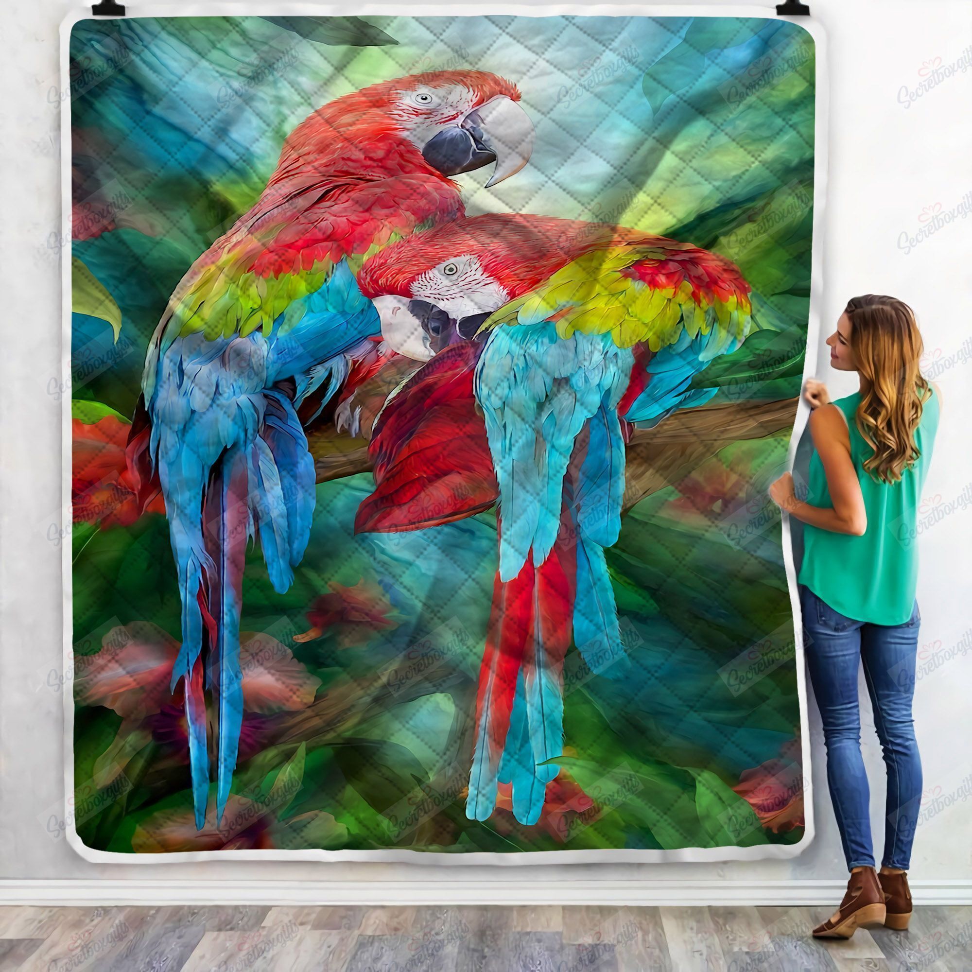 Macaw Parrot Art Fleece Blanket