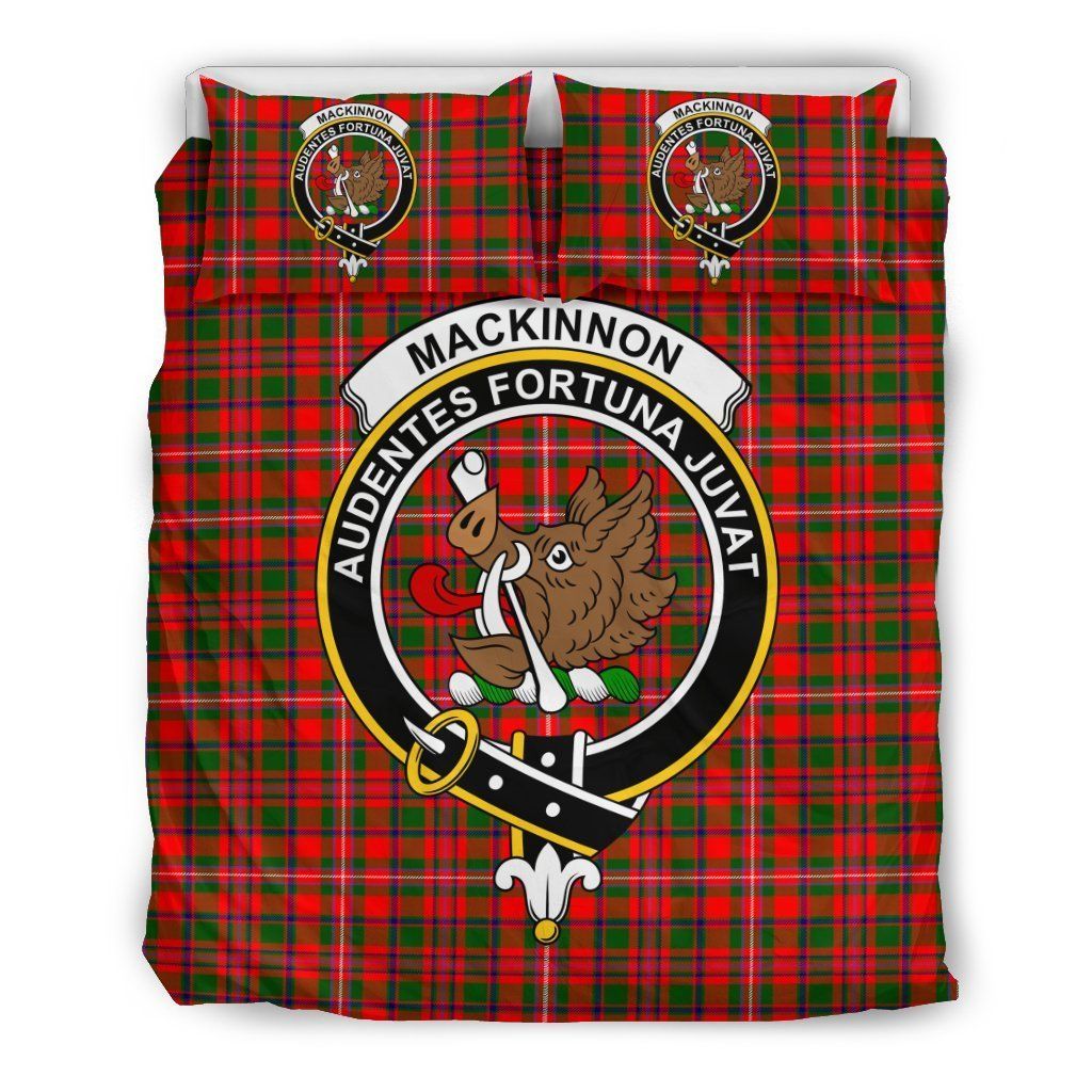 Mackinnon Clan Badge Tartan Bedding Set