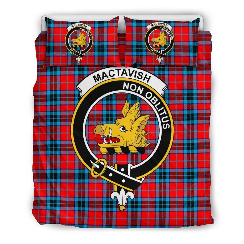 Mactavish Clan Badge Tartan Bedding Set