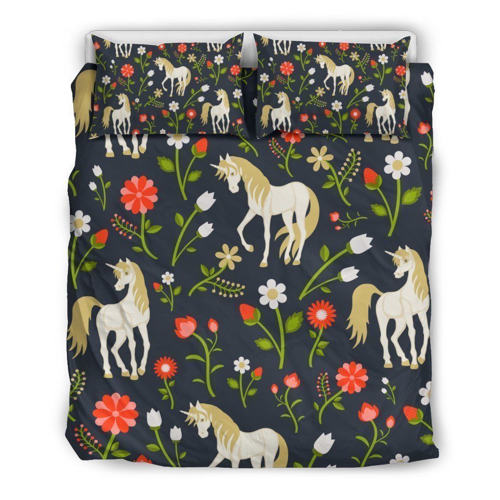 Magic Floral Unicorn Bedding Set