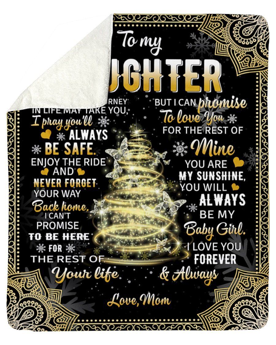 Magic Galaxy Be My Baby Girl Fleece Blanket Mom To Daughter Sherpa Blanket