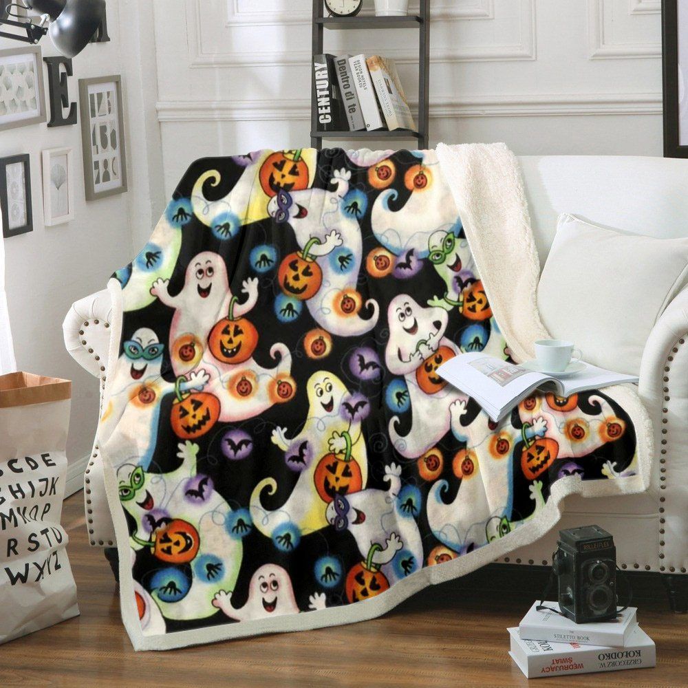 Magic Halloween Sherpa Fleece Blanket