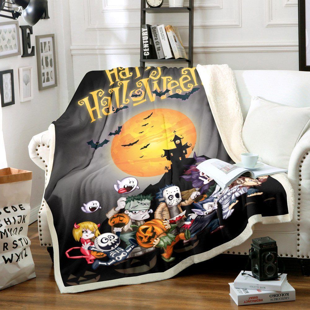 Magic Halloween Sherpa Fleece Blanket