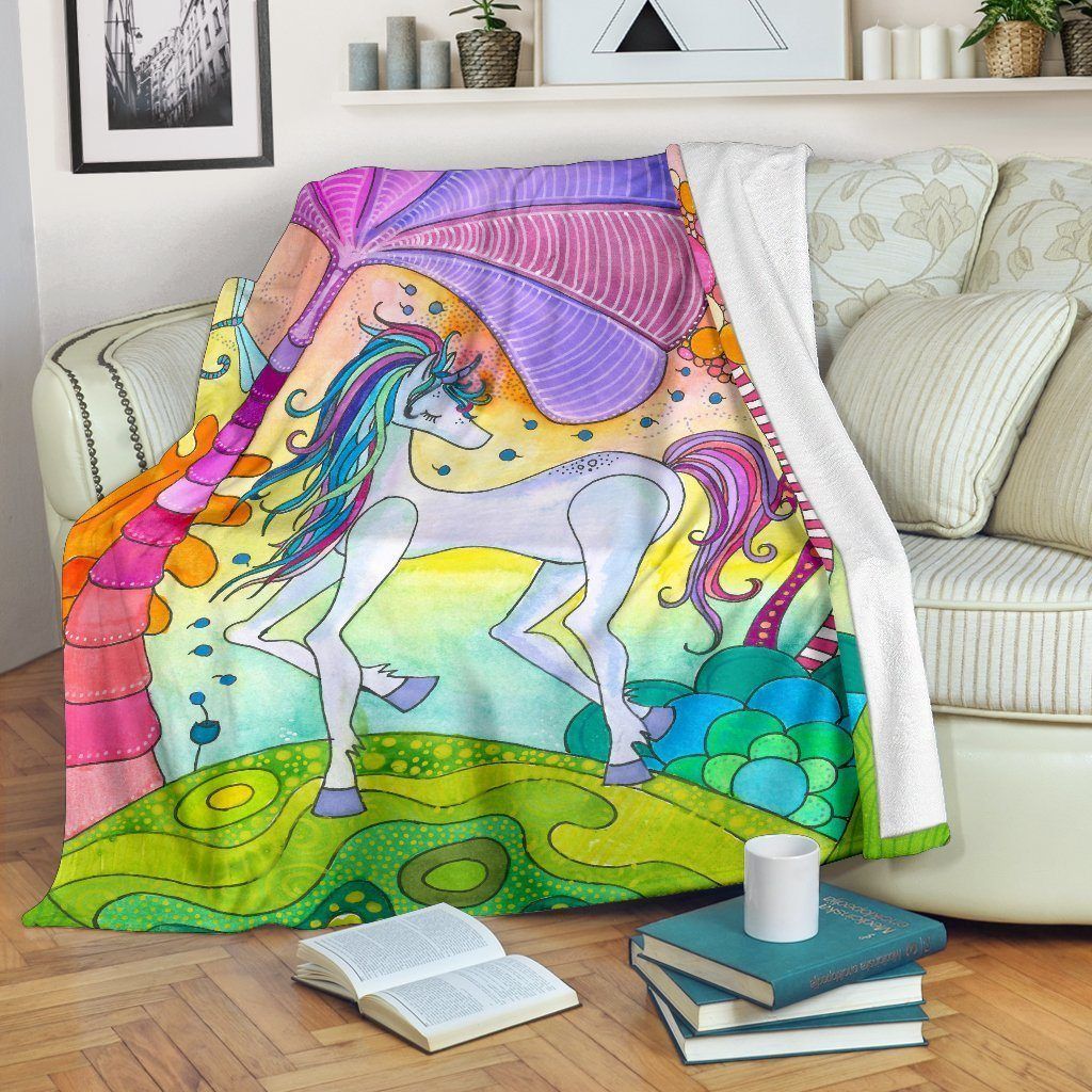 Magic Unicorn Sherpa Fleece Blanket