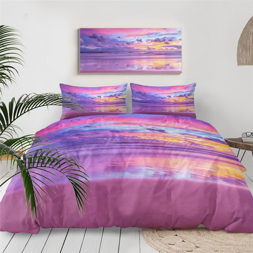 Magical Beach Sunrise Bedding Set