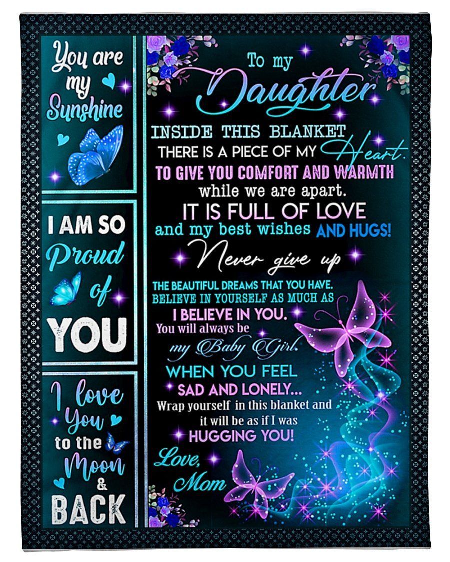 Magical Butterfly I Believe In You To My Daughter Fleece Blanket Fleece Blanket