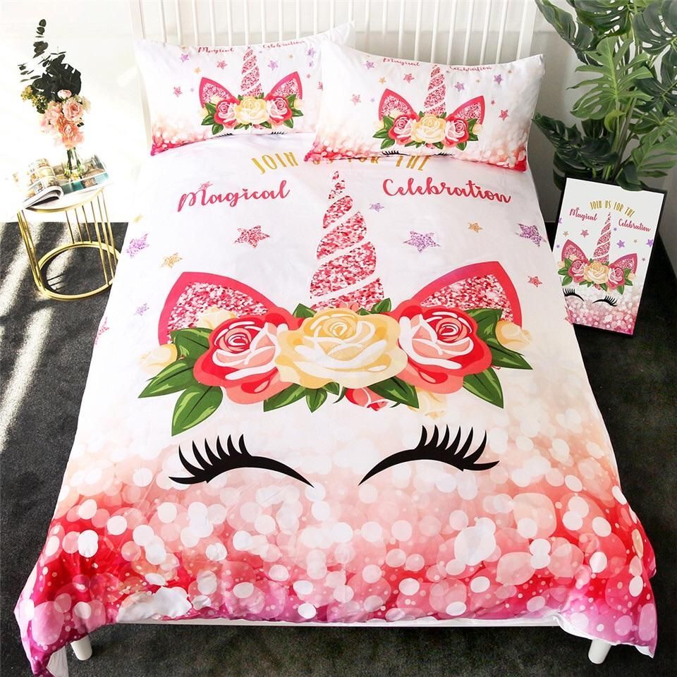 Magical Celebration Unicorn  Bedding Set