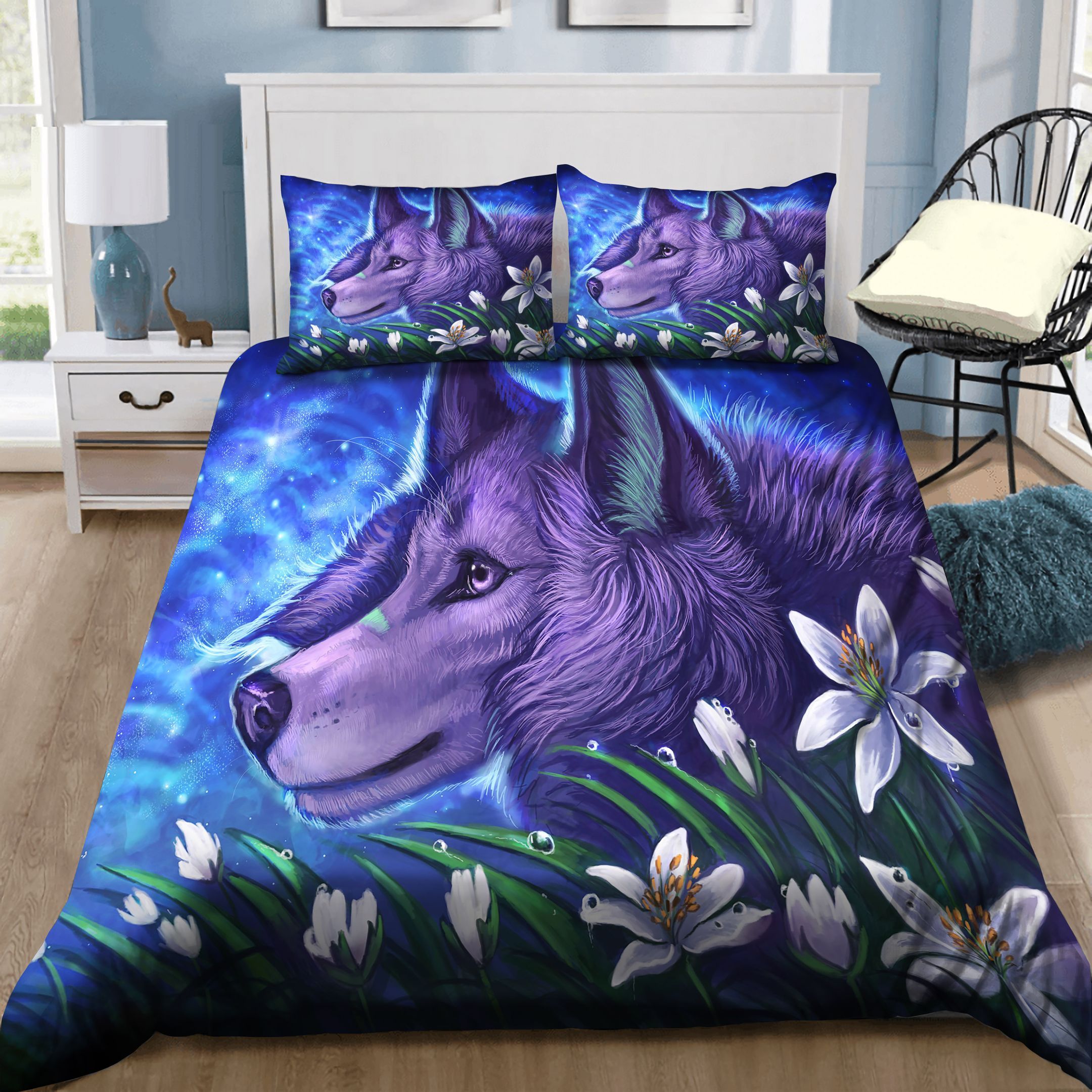 Magical Fox With Lily Bedding Set