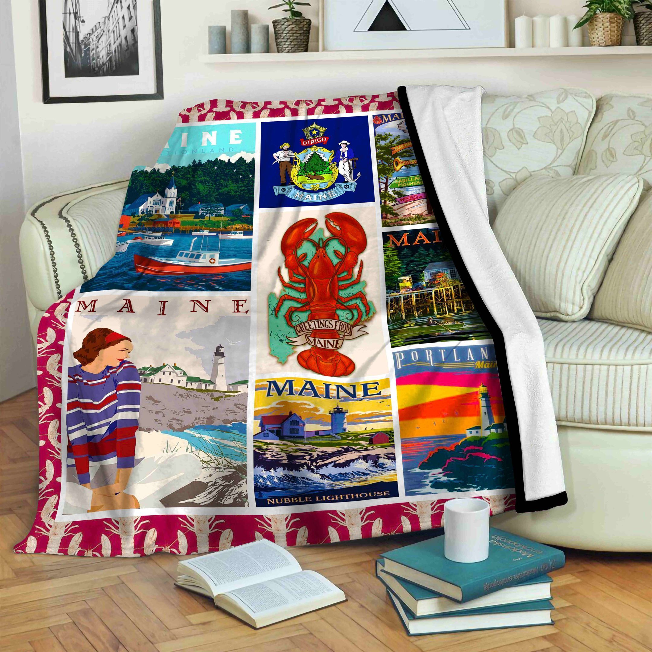 Maine Fleece Blanket