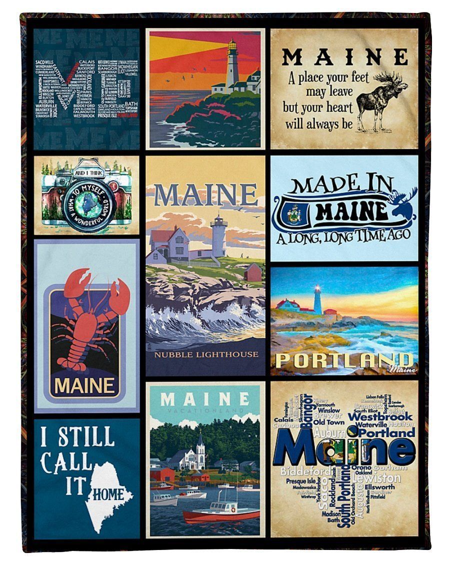 Maine Origin Gift Fleece Blanket