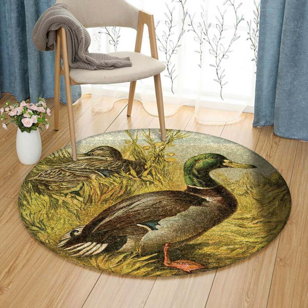Mallard Ducks Round Carpet