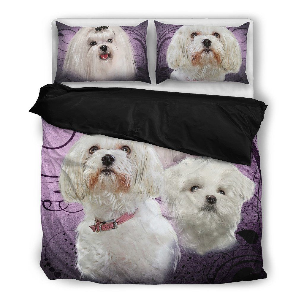 Maltese Dog Themed Bedding Set
