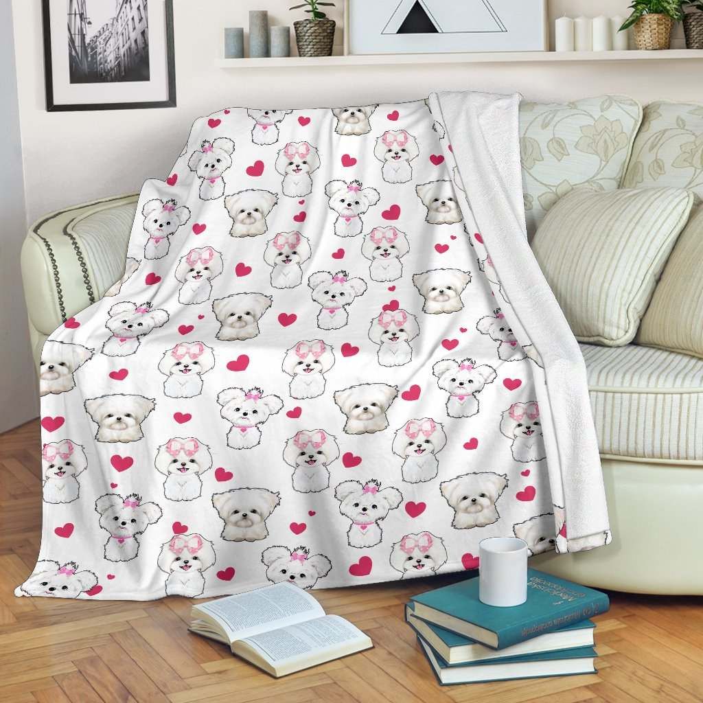 Maltese Heart Blanket