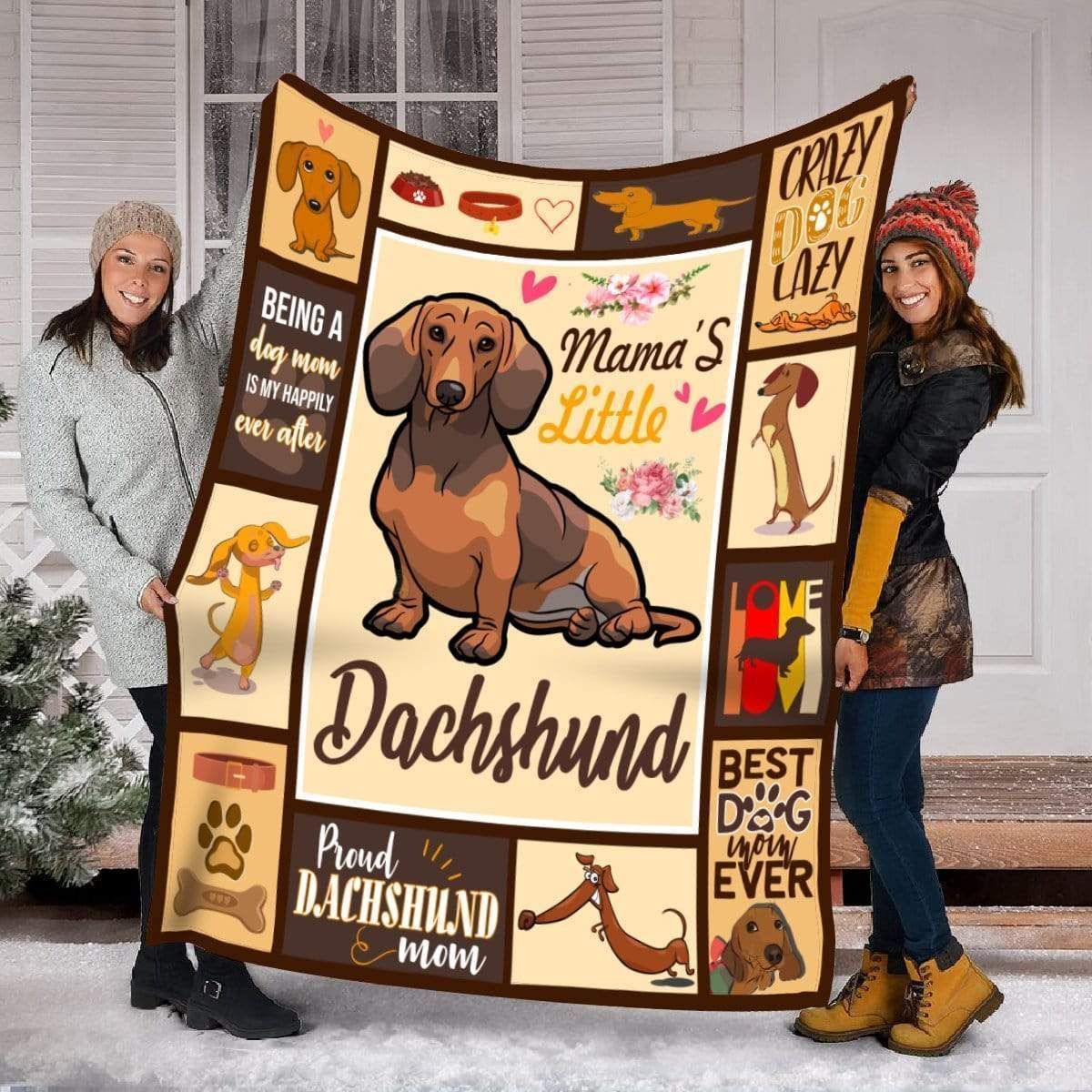 Mama’s Little Dachshund Fleece Blanket Gift For Dog Lovers