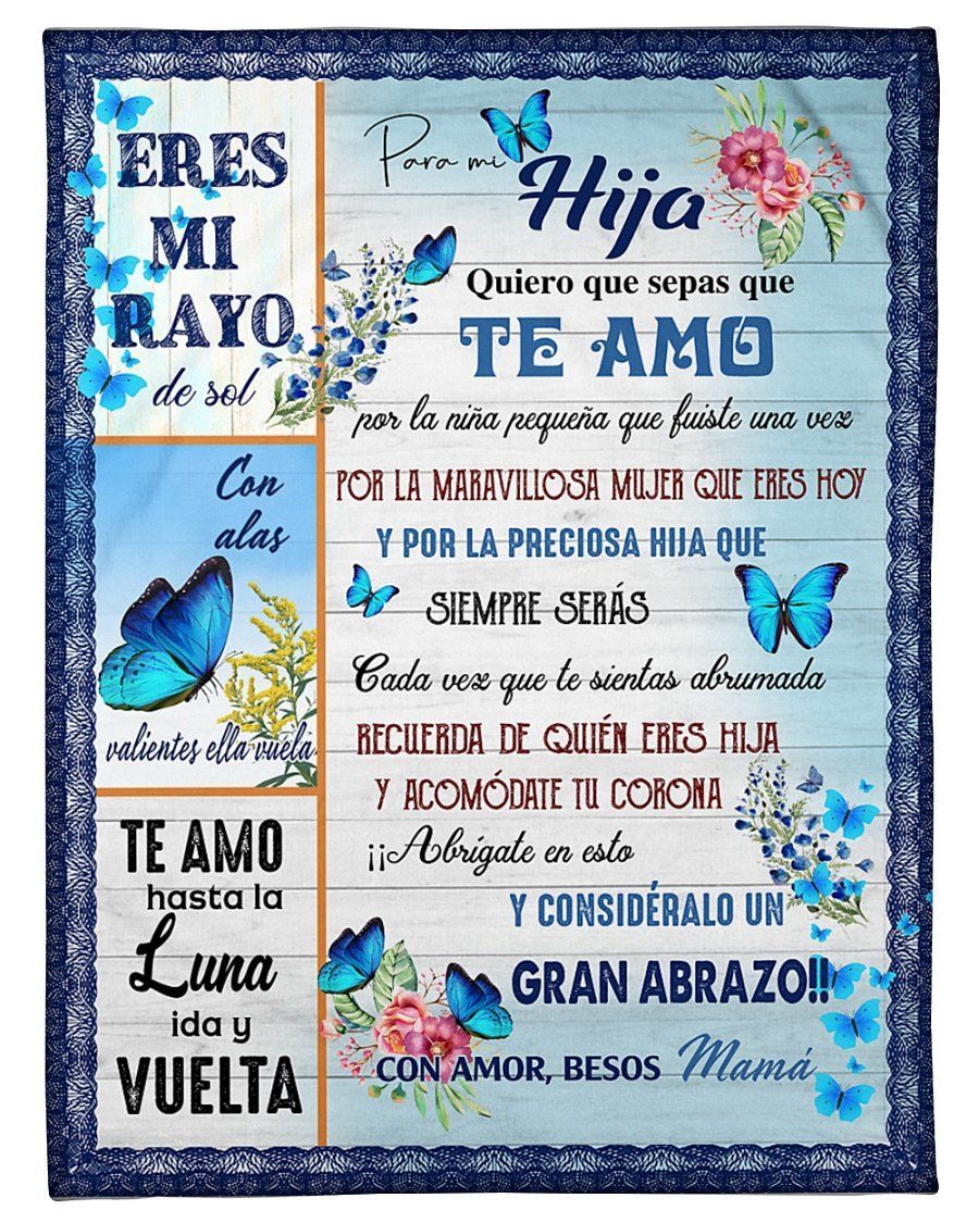 Mama To Hija Eres Mi Rayo Do Sol Fleece Blanket Fleece Blanket