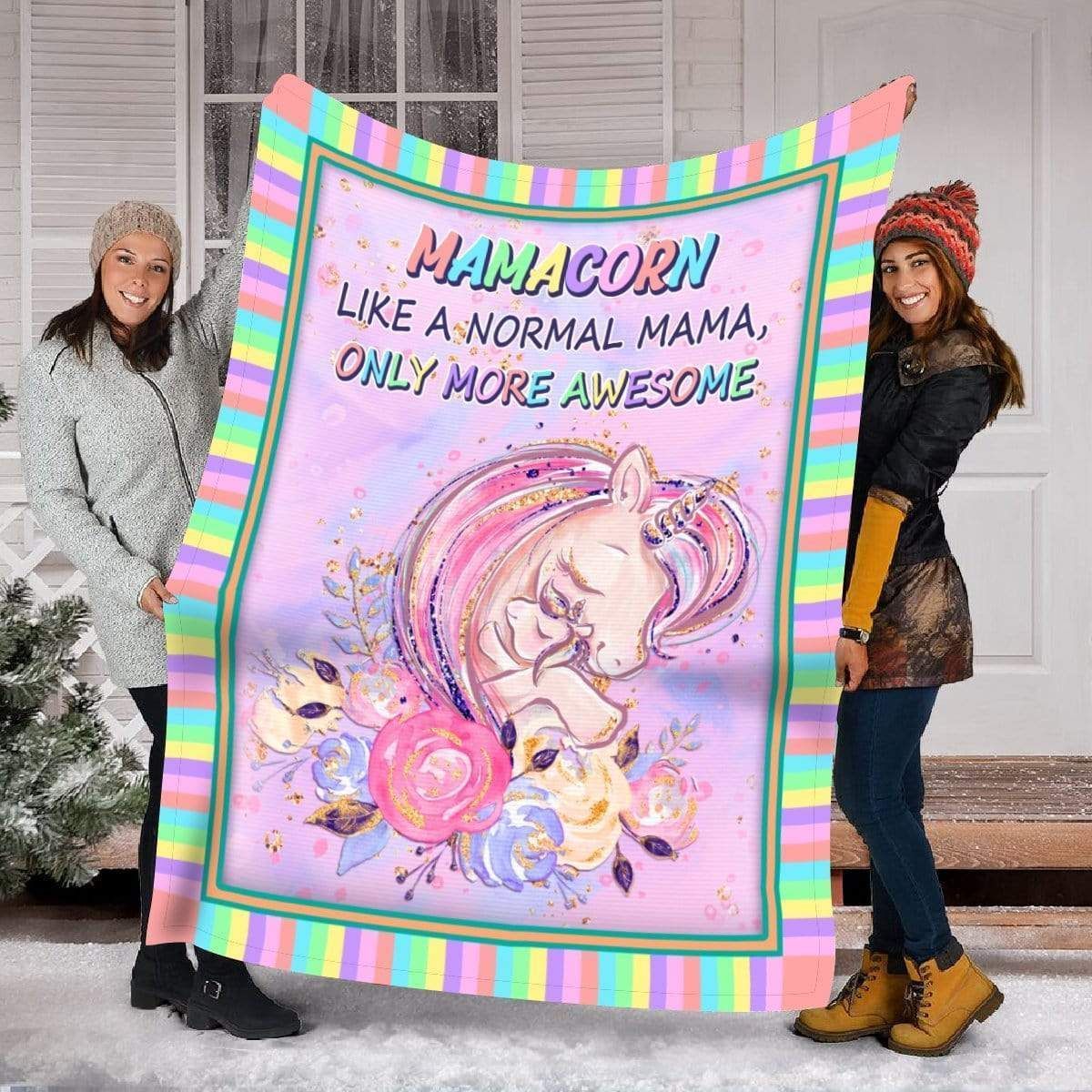 Mamacorn Only More Awesome Fleece Blanket Gift For Women