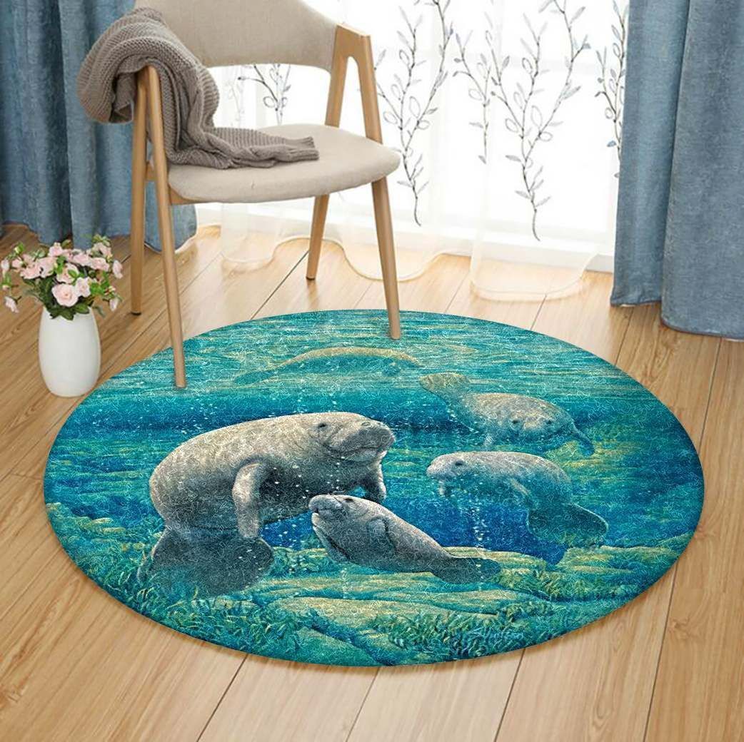 Manatee Round Carpet