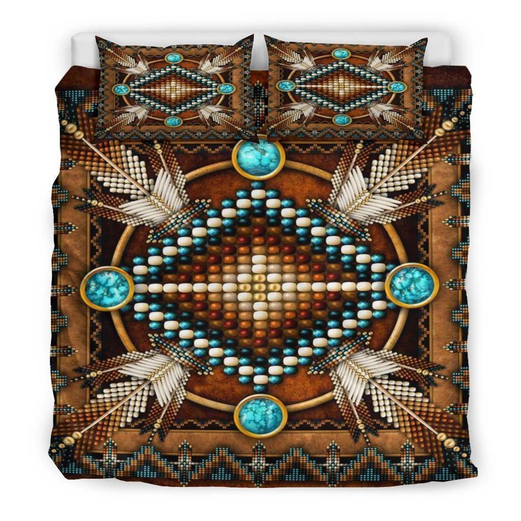 Mandala Brown Design Native American Bedding Set