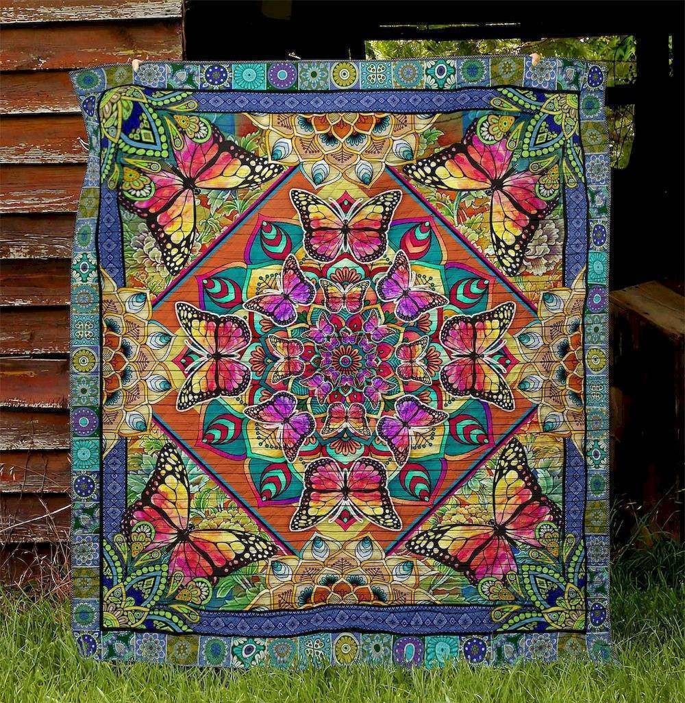 Mandala Butterfly HM110525 Quilt Blanket
