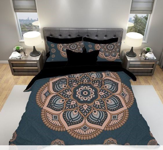 Mandala Cotton Bed Sheets Spread Comforter Bedding Set