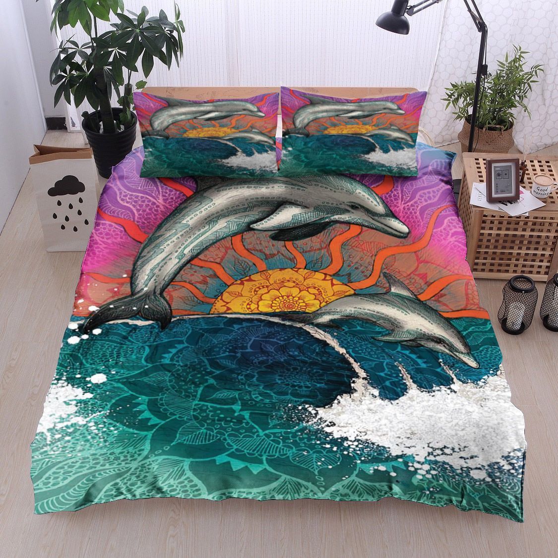 Mandala Dolphin Bedding Set