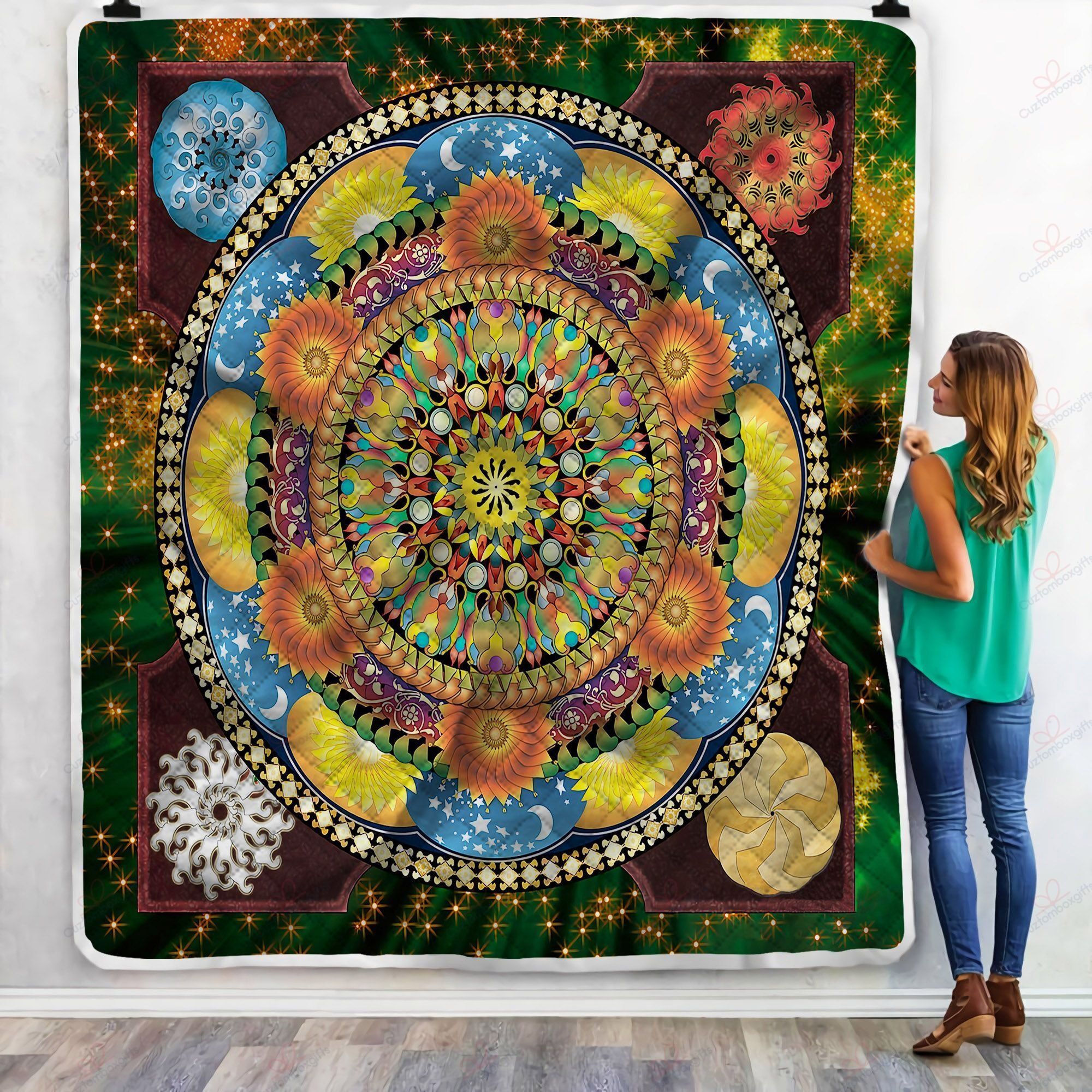 Mandala Elements Fleece Blanket