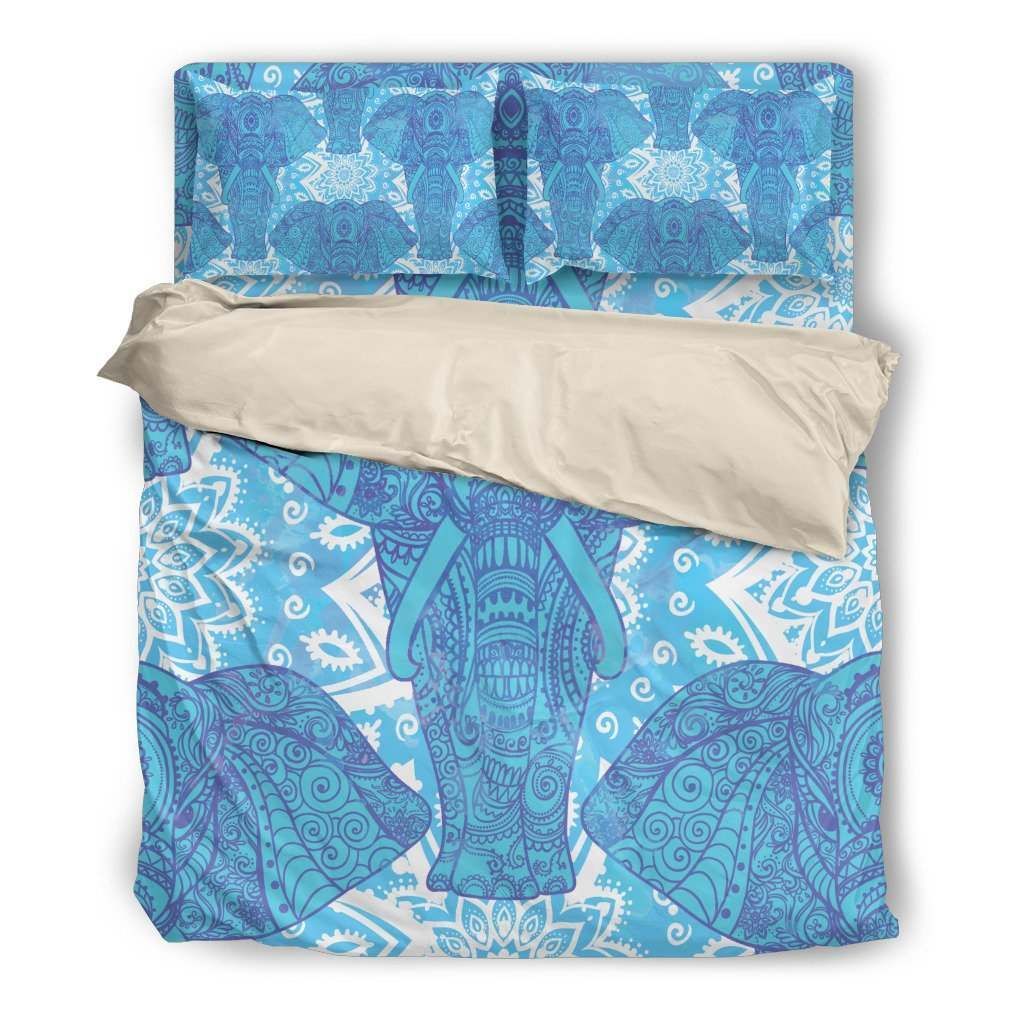 Mandala Elephant Beige Bedding Set