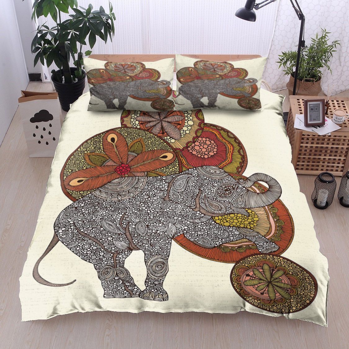 Mandala Elephant Bedding Set