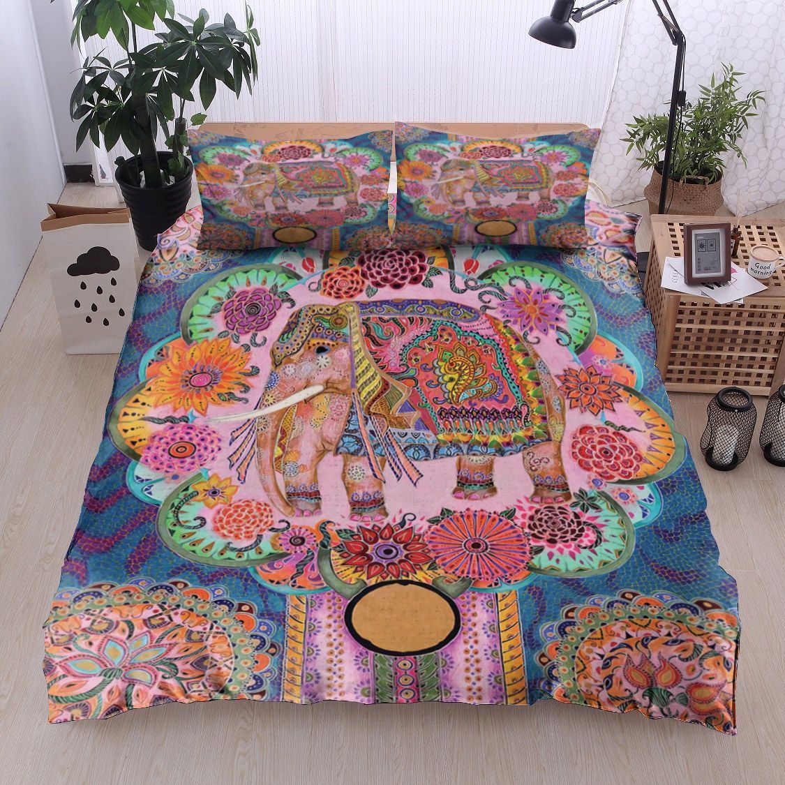 Mandala Elephant Bedding Set