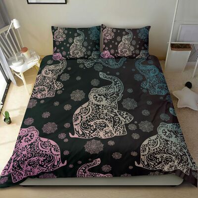 Mandala Elephant Bedding Set