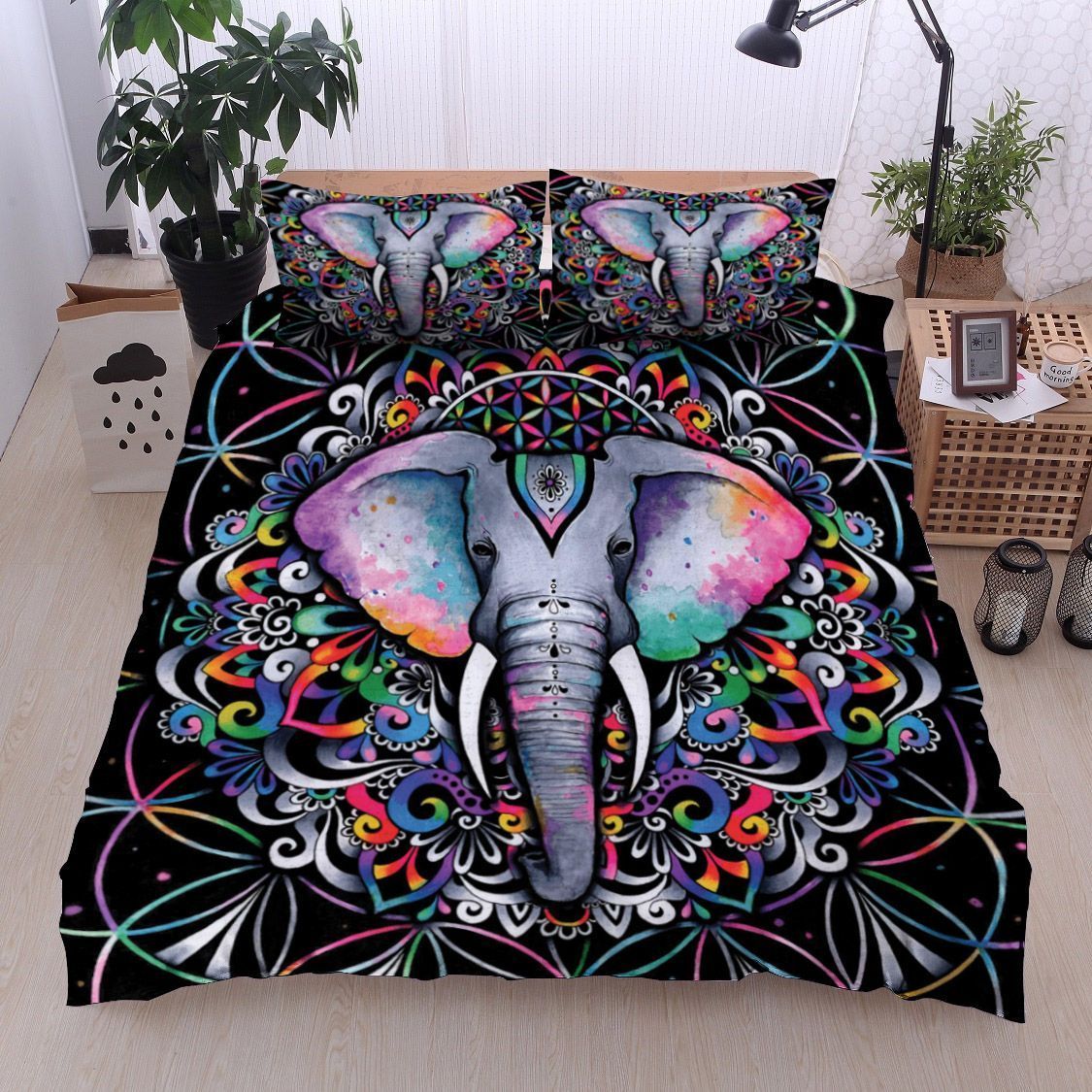 Mandala Elephant Bedding Set